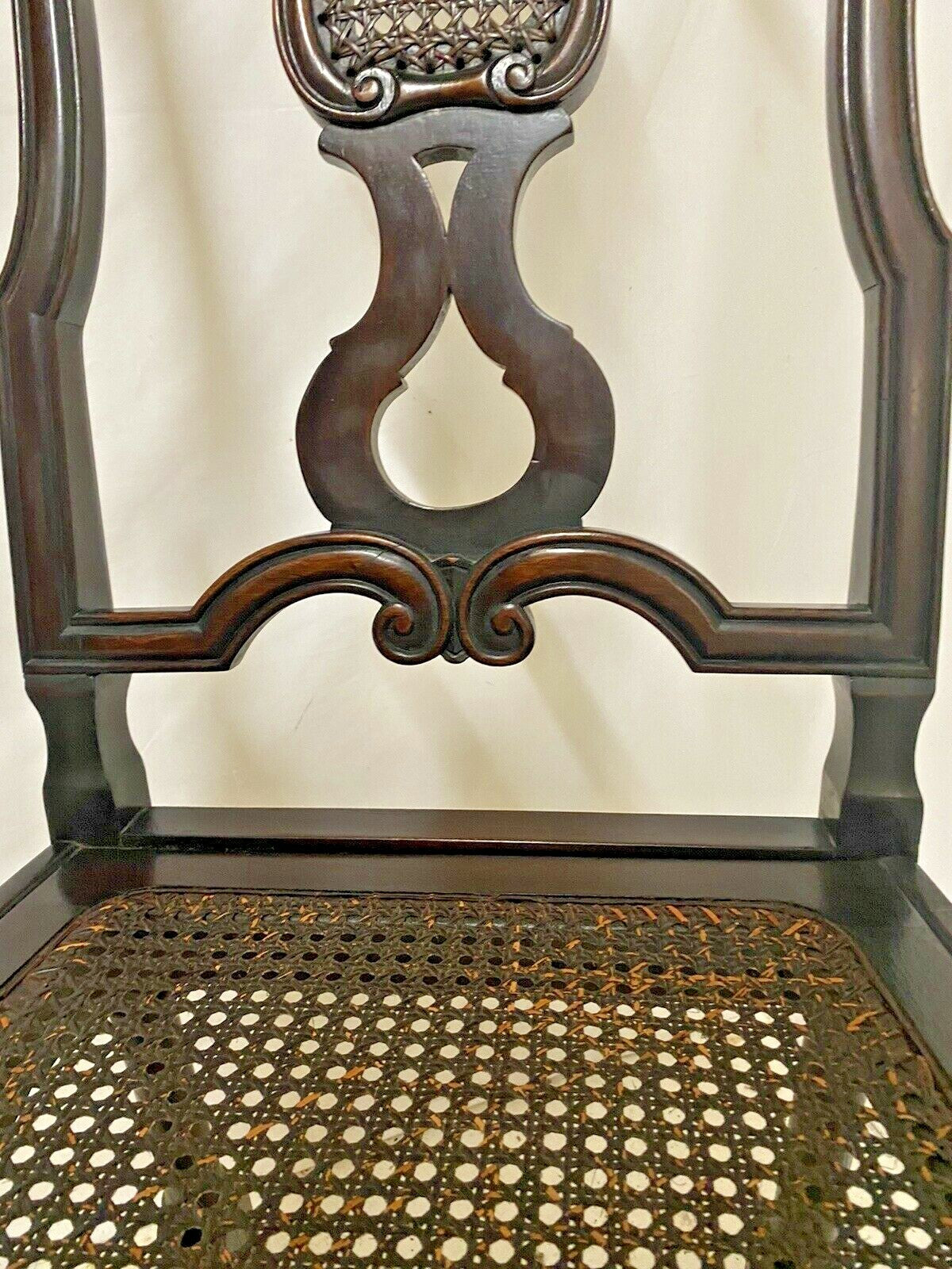 PAIR OF DUTCH BAROQUE-STYLE TALL BACK SIDE CHAIRS