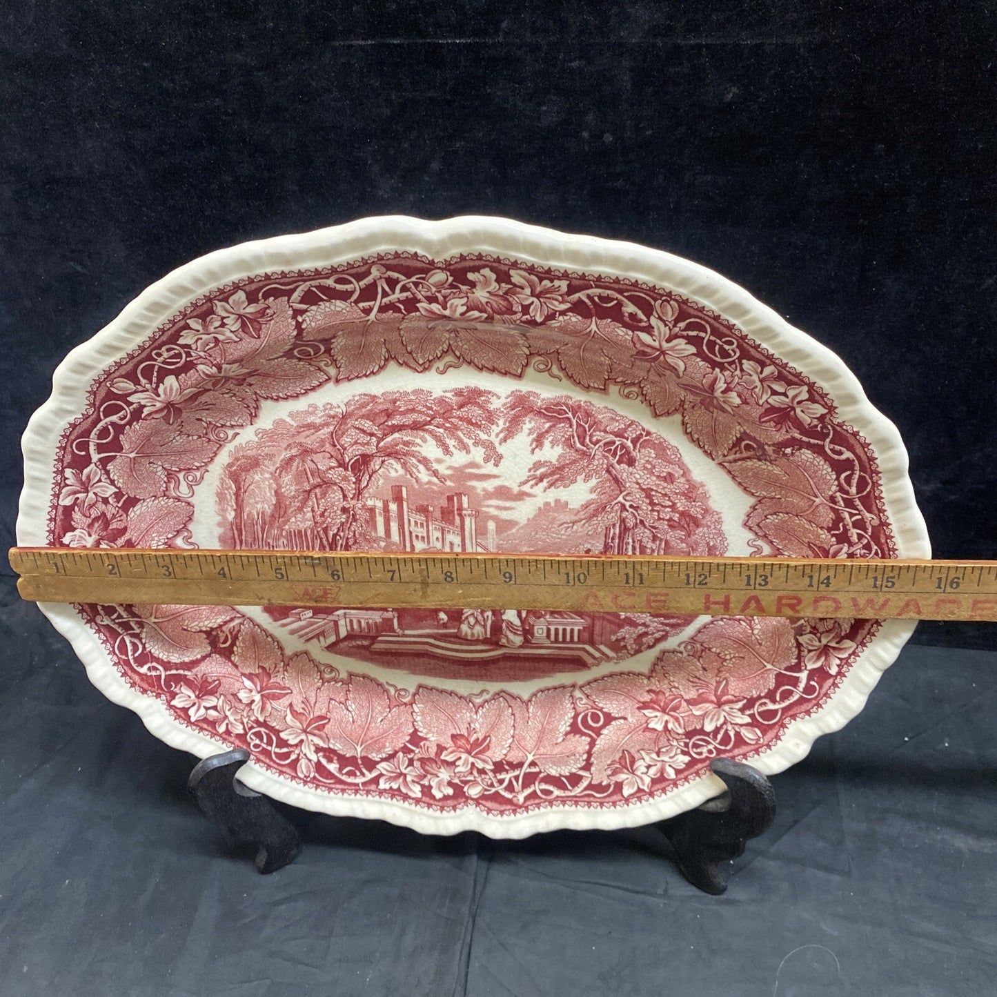 Mason's Vista Pink Oval Shaped 15 1/2" Serving Platter