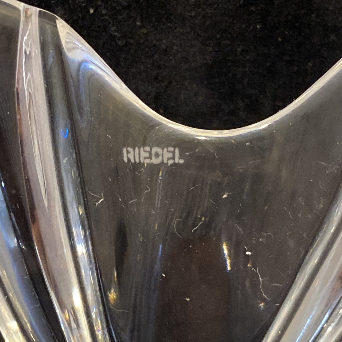 13 3/4" CJR Riedel Scallop Shell Shaped Clear Serving Display Bowl