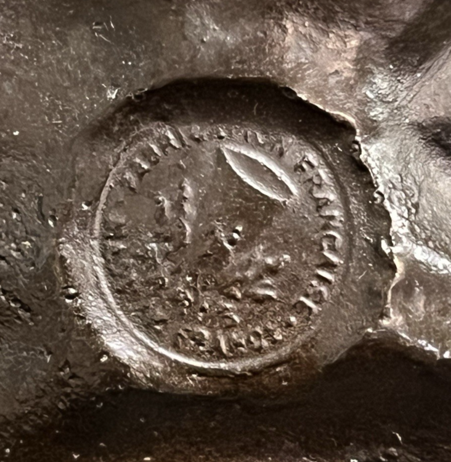 Vintage Auguste Moreau Bronze Sculpture on Marble Base Child w/ Goose Copr. 1906