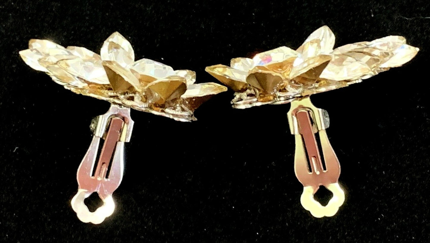 Michele Sugar Vintage Signed Statement Clip On Earrings Jewelry