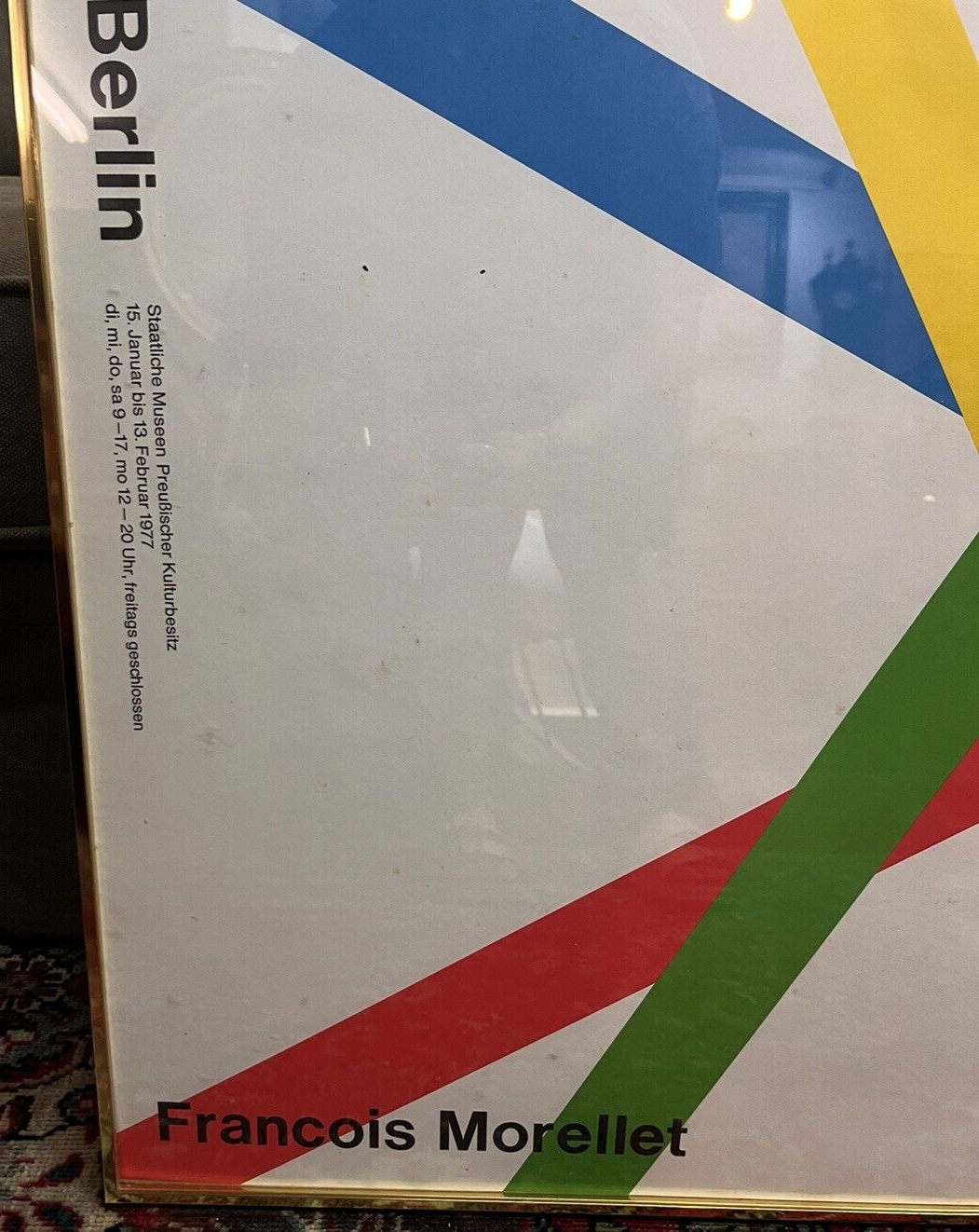 VTG Francois Morellet Berlin Art Gallery 1977 Frank Stella Poster BH72