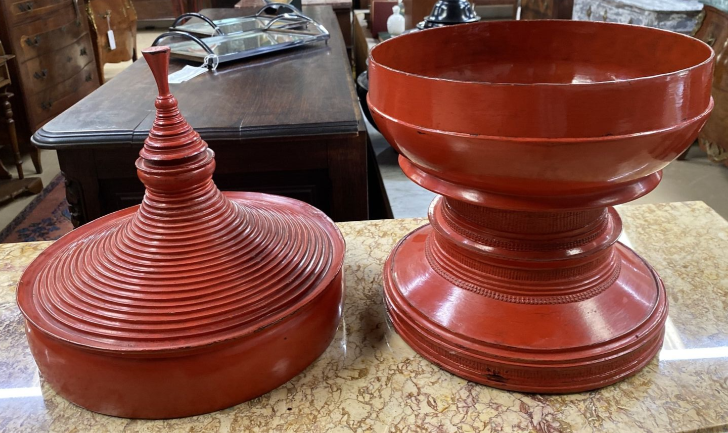 Shan State Red Burmese Offering Jar (hsun ok) c.1925