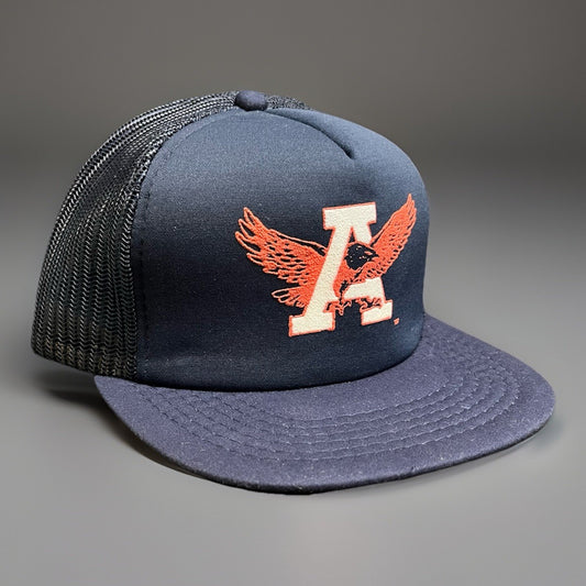 Retro Game Day Auburn War Eagle Mesh Back Snapback Foam Trucker Hat Navy