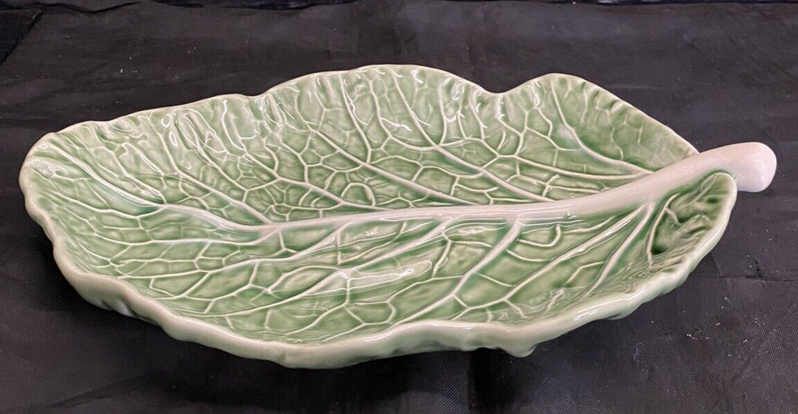 Bordallo Pinheiro Cabbage Green Relish Dish from Portugal  3 Available BH141