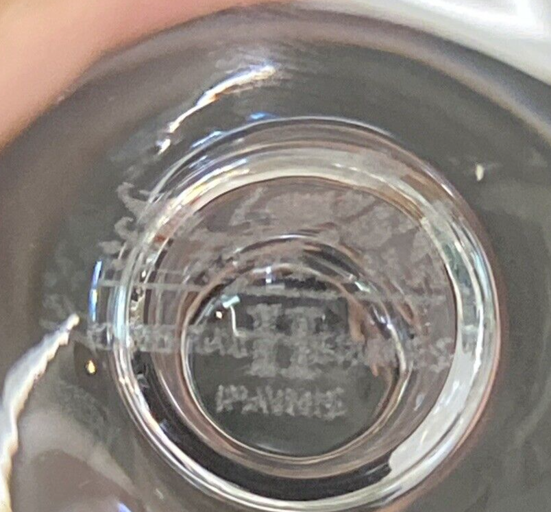 2x Hermès-Paris Fanfare Stemmed Wine Glass 6" & 6 1/4"