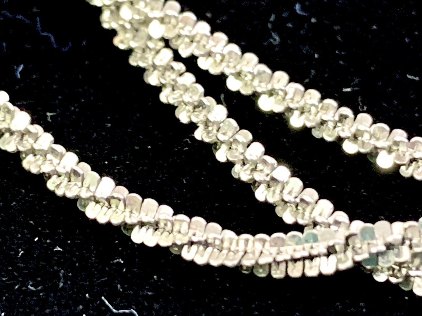 STERLING SILVER 925 TRIPLE STRAND Necklace Italy 18" 15.7 g by Jacmel JCM