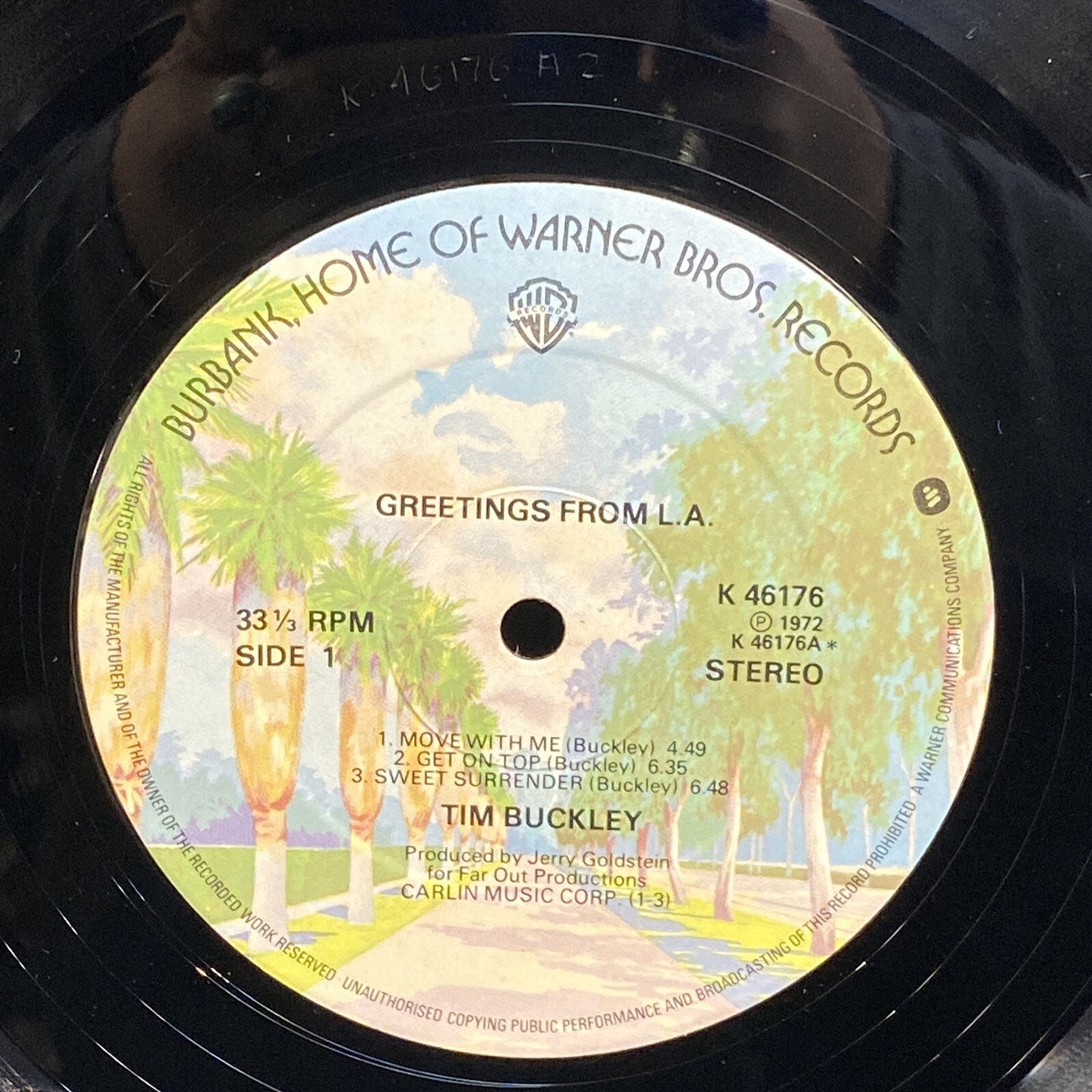 TIM BUCKLEY Greetings From L.A. WARNER BROS K46176 LP Die-cut Postcard