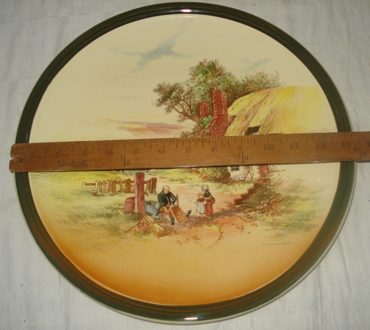 13 1/2" Royal Doulton "Rustic England" D5694 Charger Lg Display Plate Superb