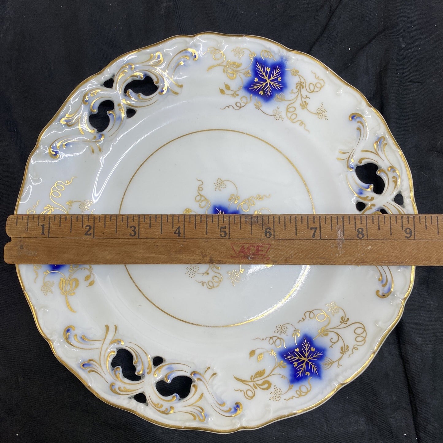 Davenport Longport Staffordshire Pierced 9 1/2" Salad Plates 4 Avail KM15