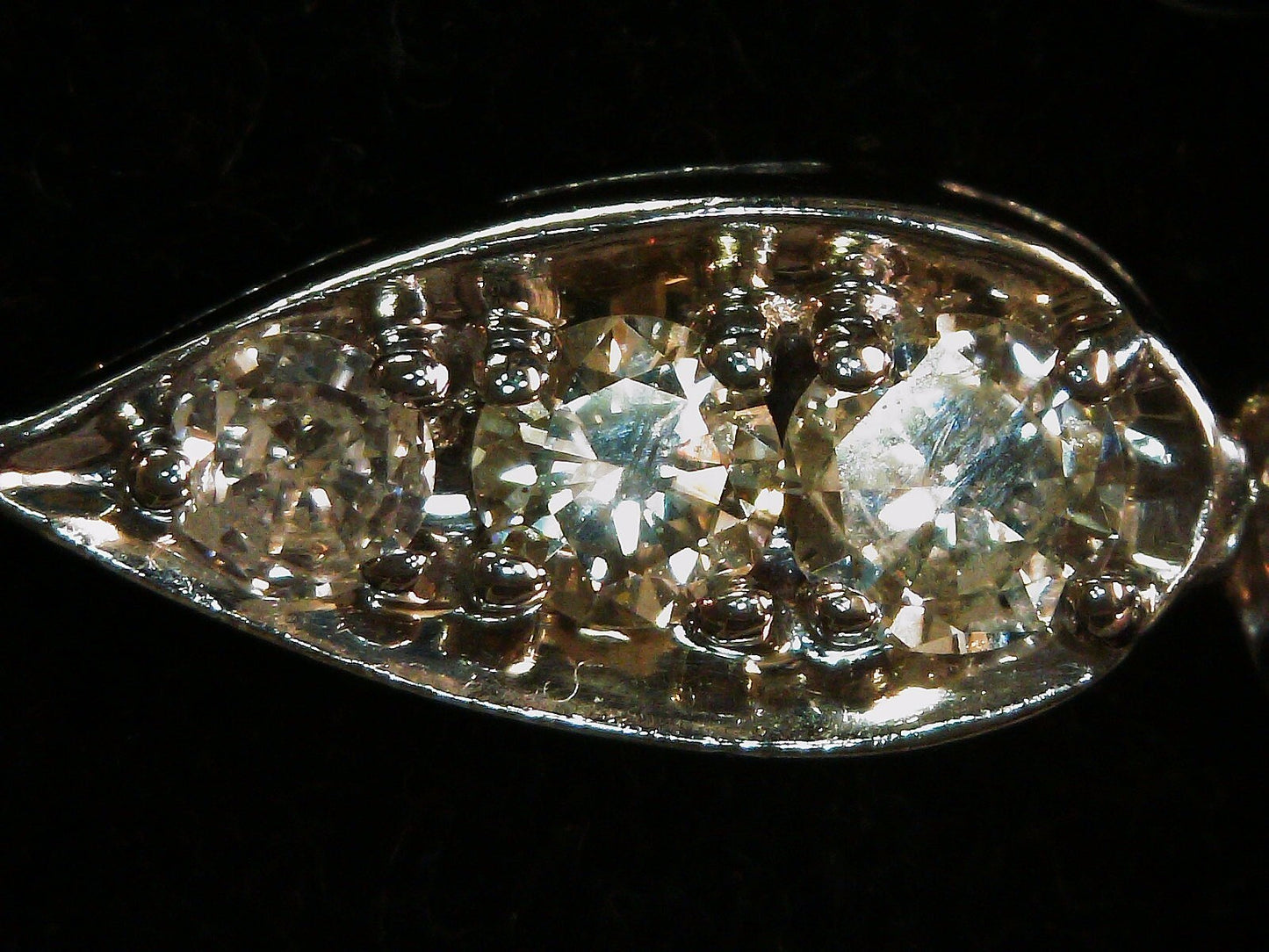 14K Gold 10 Diamond Approx 1.38 cts Pendant 2.9g SI1-SI2 TESTED Sterling Chain