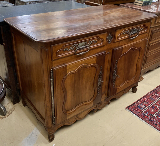 Antique French Provincial Louis XV Fruitwood Chest of Drawers Commode Sideboard