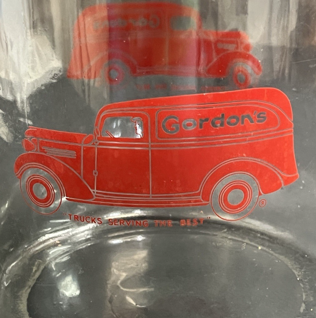 Vintage Gordon’s Foods Large Glass Snack Jar With Original Metal Lid 1940s
