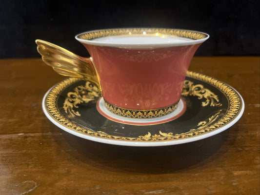 Rosenthal Versace "Medusa" Red Coffee Tea Cup & Saucer BH211