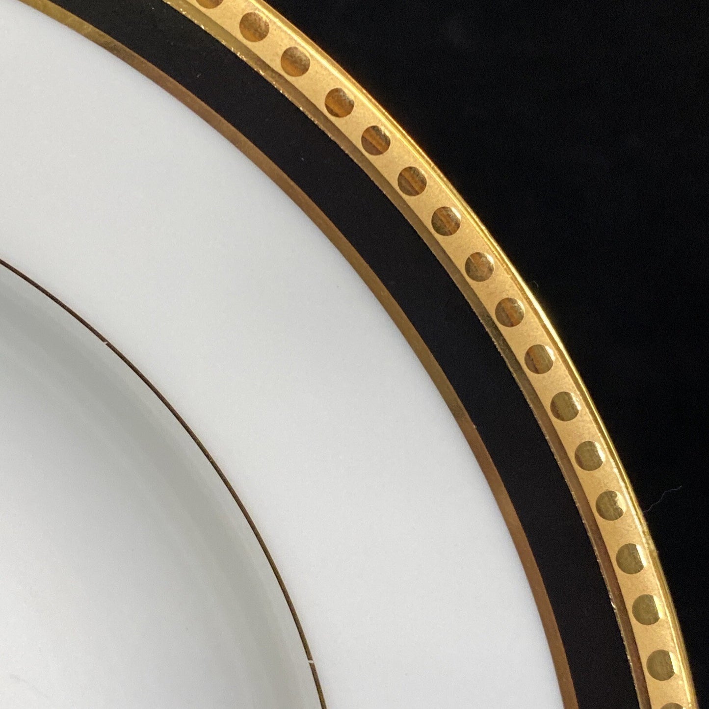 Tiffany & Co. Limoges 8 7/8" "Black Band" Rim Soup Bowl MSRP $160  Mint BH181 B