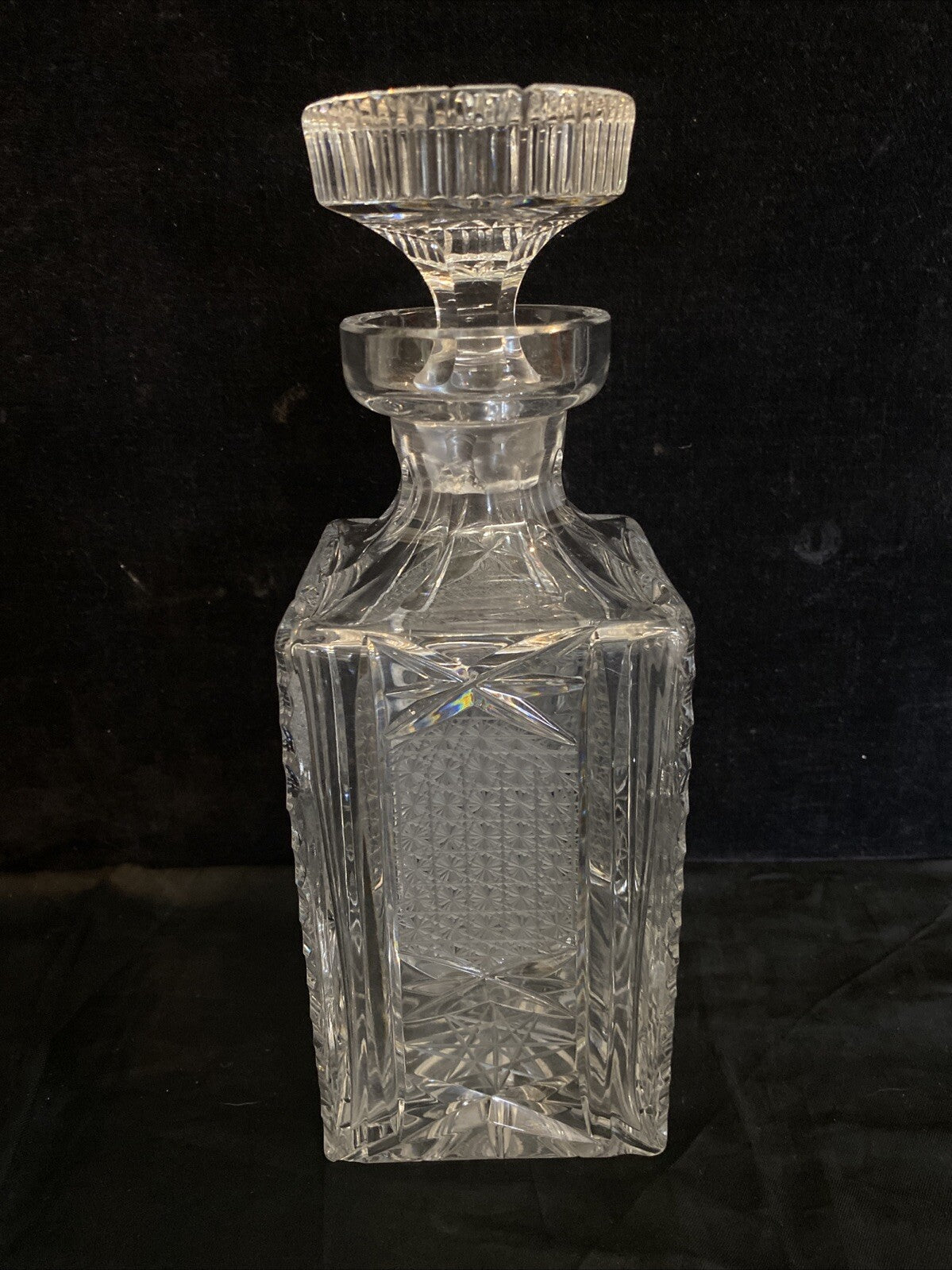 ENGLISH ROSEWOOD BRASS-MOUNTED TANTALUS SINGLE CUT GLASS DECANTER LIQUOR CADDIE