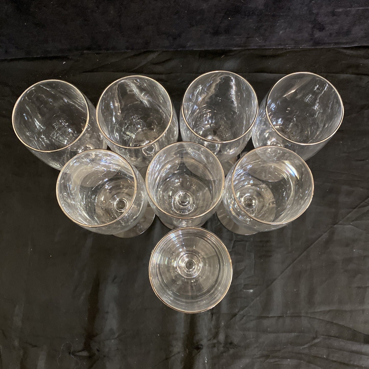 Seneca "Juliet" Platinum Trim 6 1/4" Iced Tea Glasses Set of 8