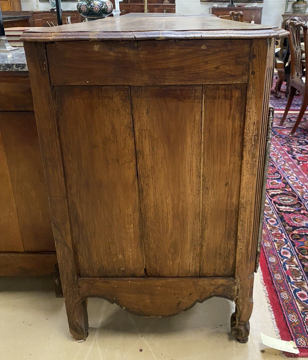 Antique 19th C Inlaid French Burled Walnut Louis XV Commode Cabinet Chest