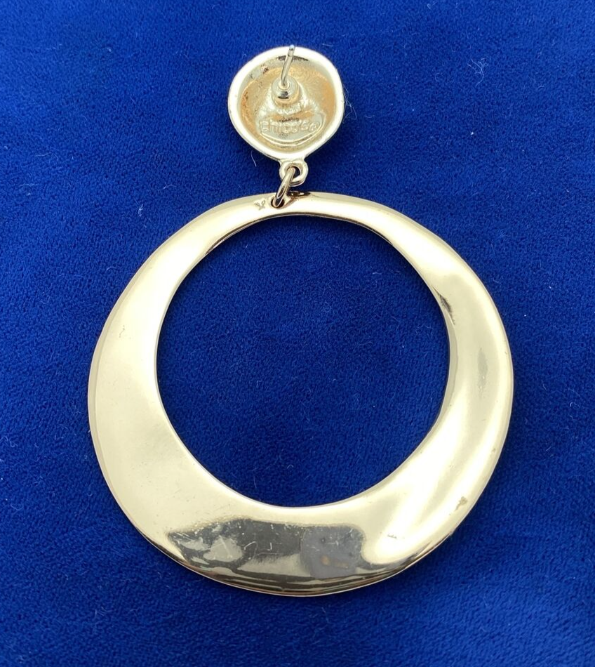 Chicos Rose Gold Tone Dangle Earrings Pierced Original Card MSRP $35