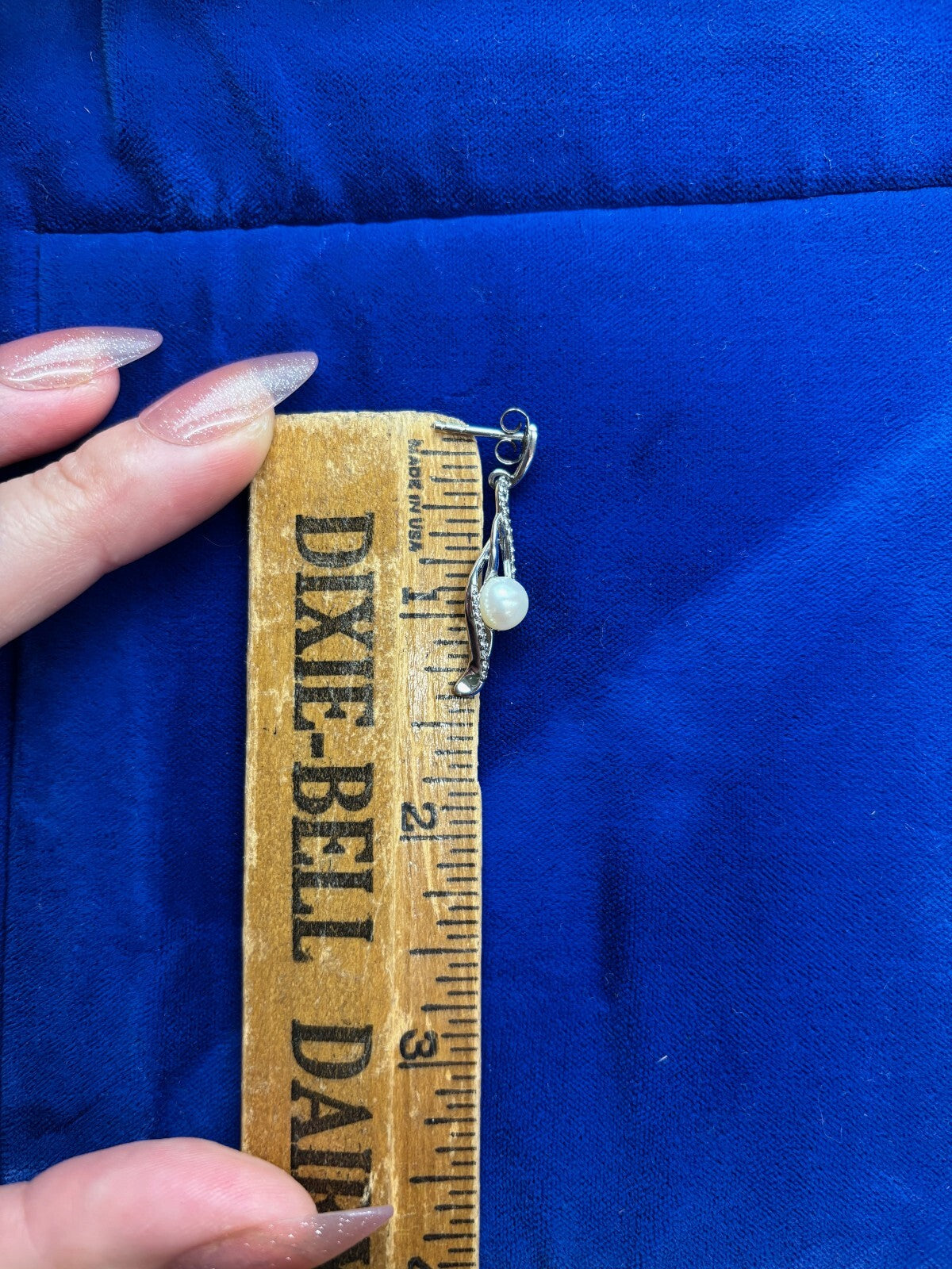 Cultured Pearl Earrings Lab-Created Sapphires Sterling Silver 925 Kay Jewelers