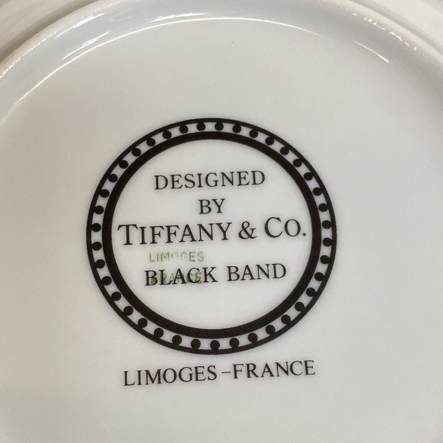 Tiffany & Co. Limoges 8 7/8" "Black Band" Rim Soup Bowl MSRP $160  Mint BH181 B