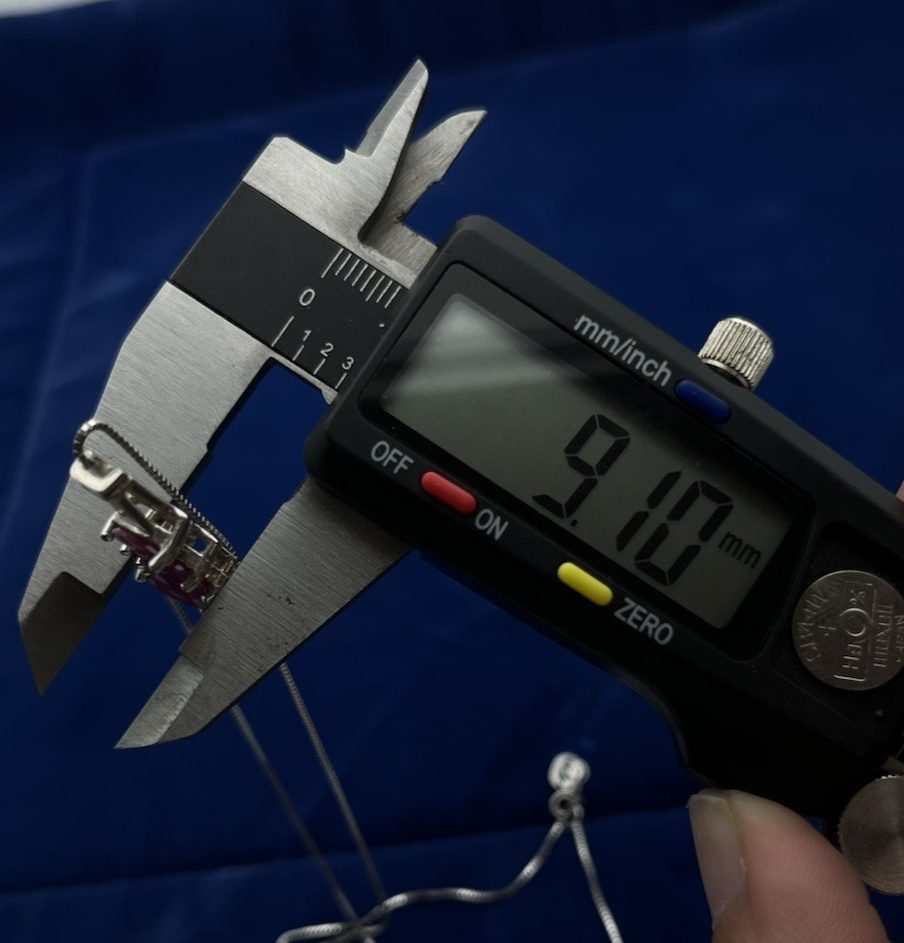 14k White Gold 0.21ct Diamond and 2.53ct Red Ruby Collar Necklace 50% off retail