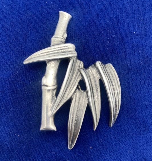 Mings Sterling Large Bamboo Pin/Brooch Signed - 1940's  Honolulu, Hawaii 2 avail