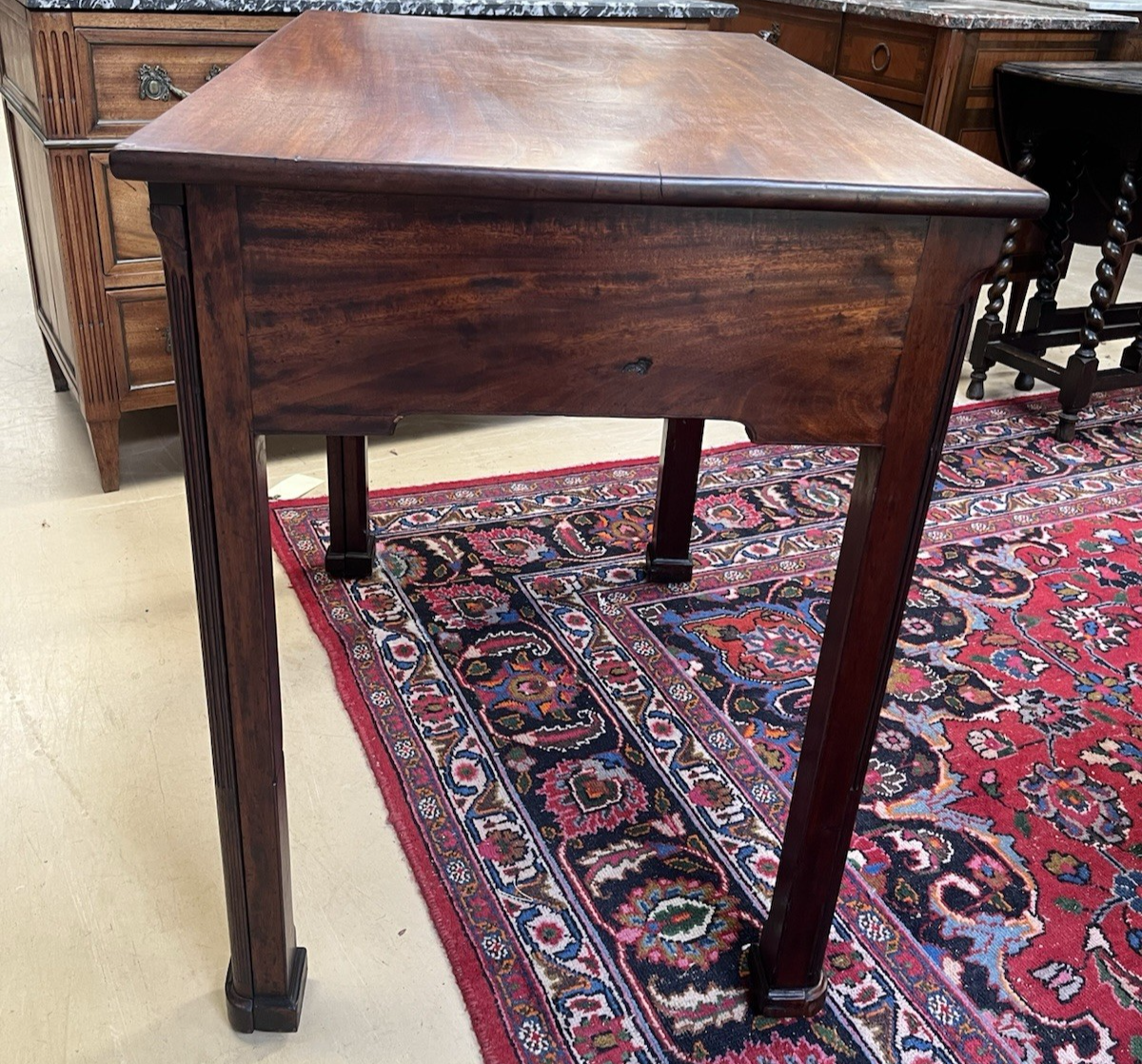 ANTIQUE ENGLISH PERIOD GEORGE III MAHOGANY ARCHITECTS DESK WRITING WORK TABLE