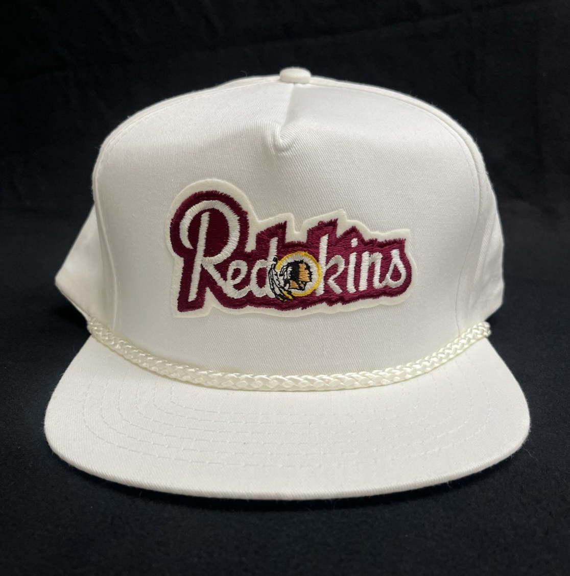 Vtg 100% Cotton NFL Washington Redskins Adjustable Snapback Canvas Hat