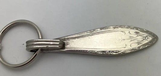 Silver Plate Key Fob and Key Ring