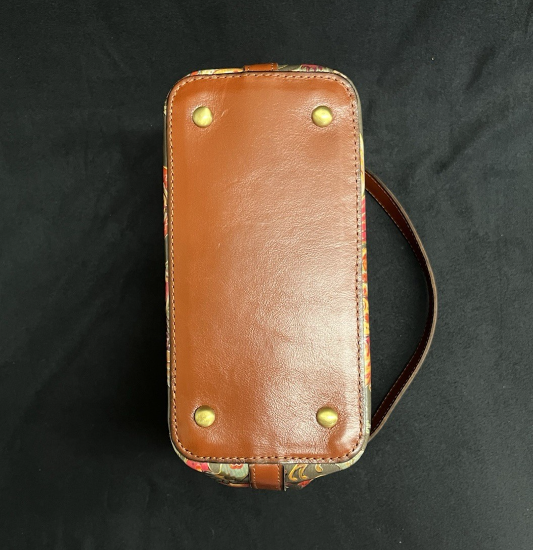 Patricia Nash Martano Belted Bucket Top Leather Bag w/ Strap & Card Wallet