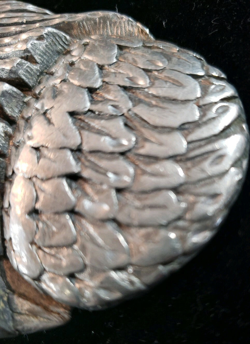 Eagle Belt Buckle EJC 1995 Vintage Pewter Made in USA America Size 3.5" x 2.5"