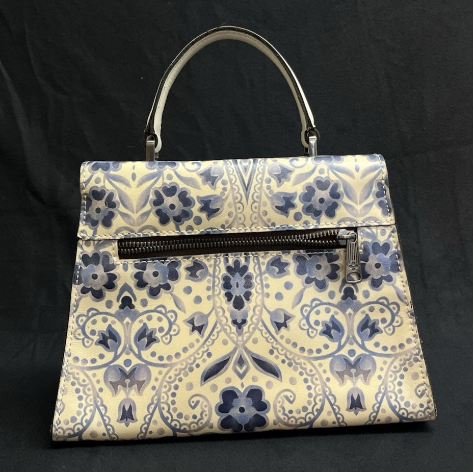 Patricia Nash Chauny Leather Crossbody Satchel Italian Folklore w/ Strap/Wallet