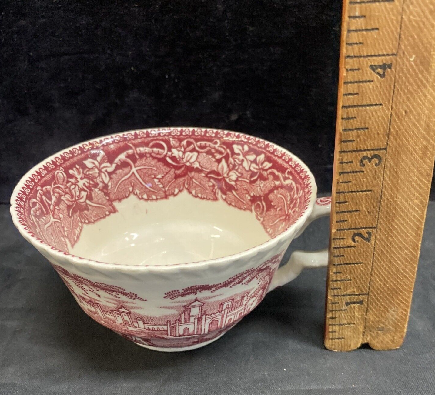 Mason's Vista Pink Flat Teacup & Saucer Set