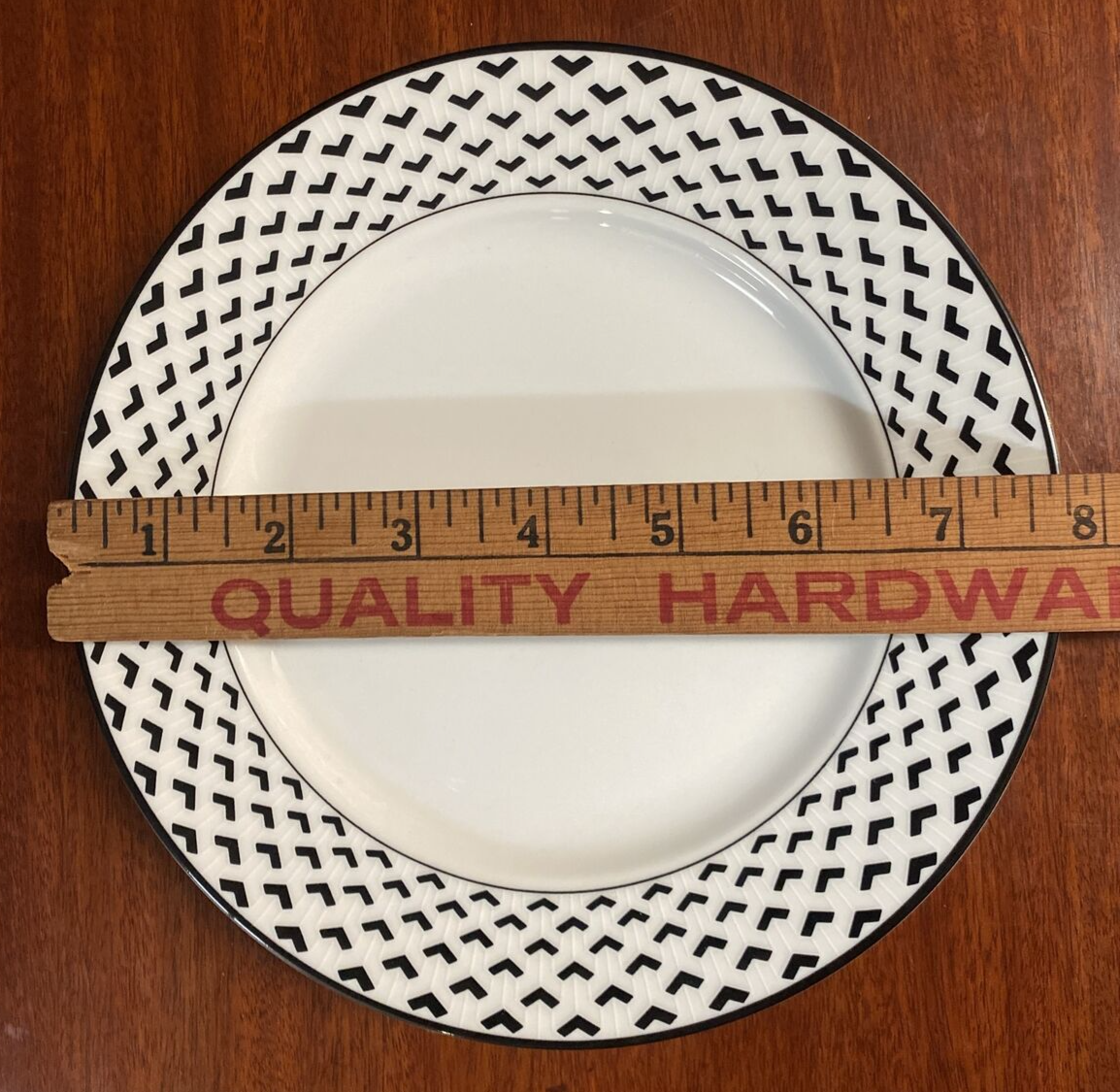 8 pcs Tiffany & Co. Gotham  Black & White Dinner Plate  Coffee Tea Cup