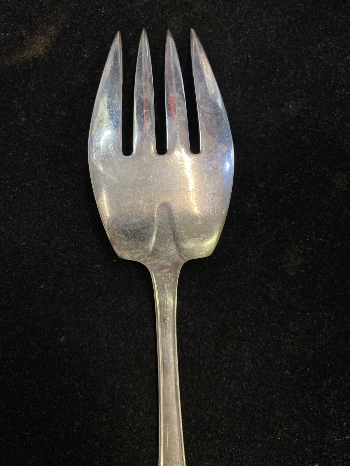 Towle Sterling "Mary Chilton" Pattern Solid Salad Serving Set  Fork & Spoon  PC1