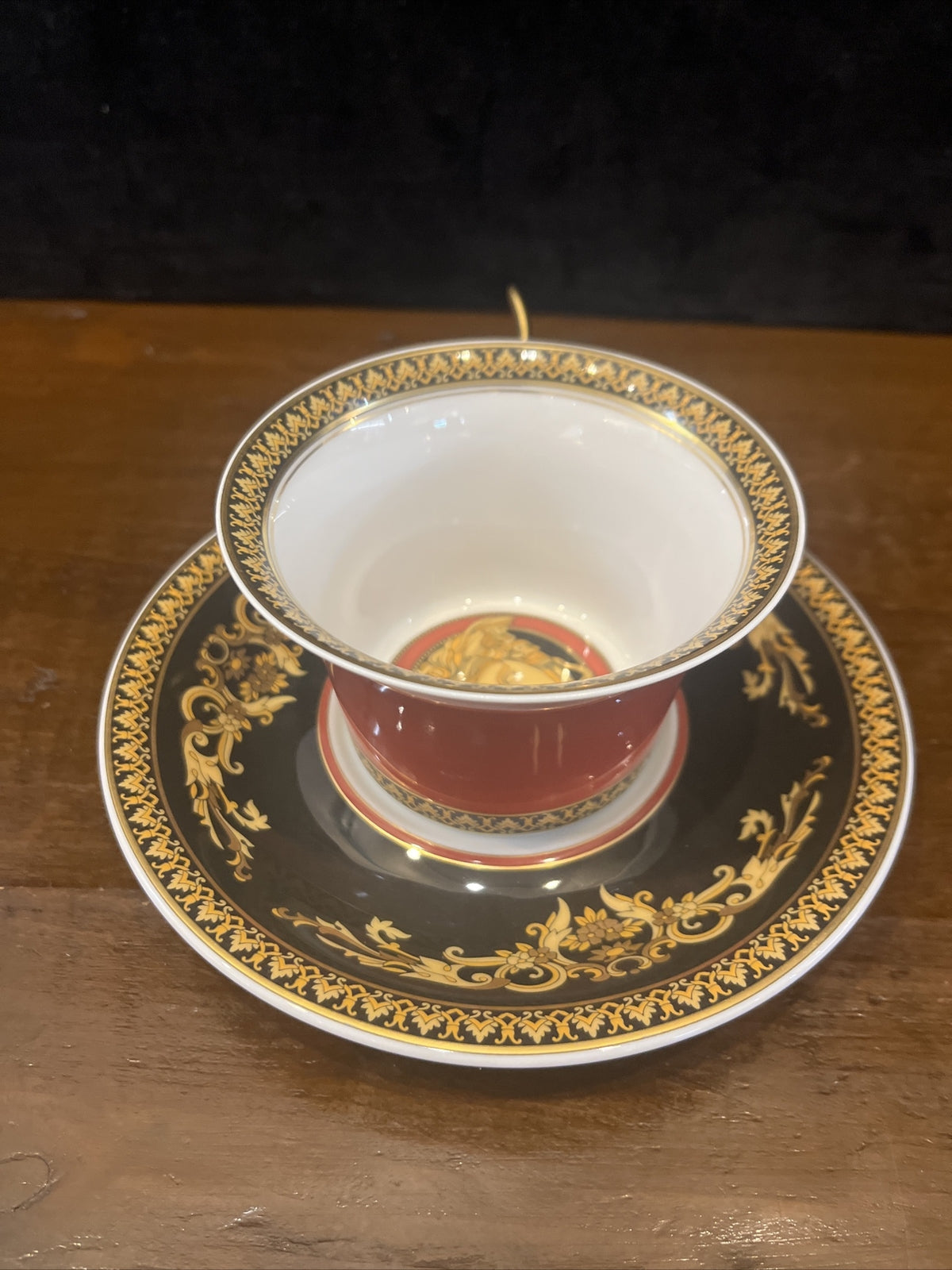 Rosenthal Versace "Medusa" Red Coffee Tea Cup & Saucer BH211