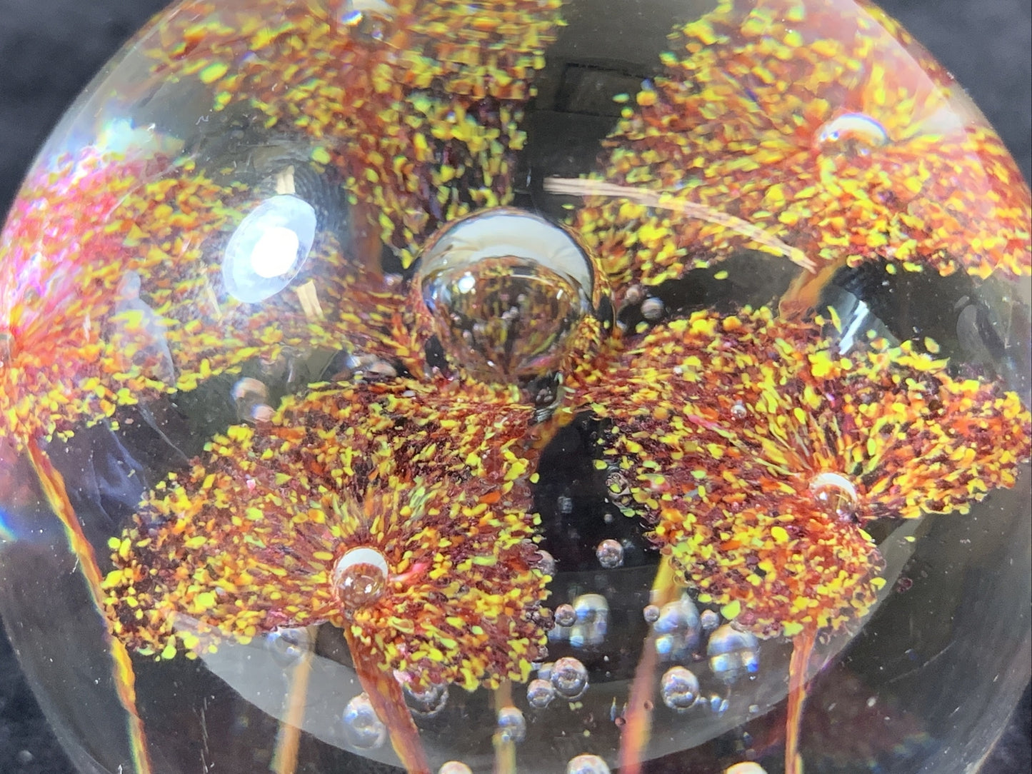 Vintage Millefiori Murano Style Pattern Paperweight Hand Blown Glass # 11