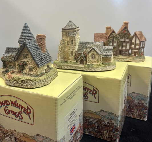 Lot 1985 David Winter Cottages St. George's Church, Vicarage, Apothecary’s Shop