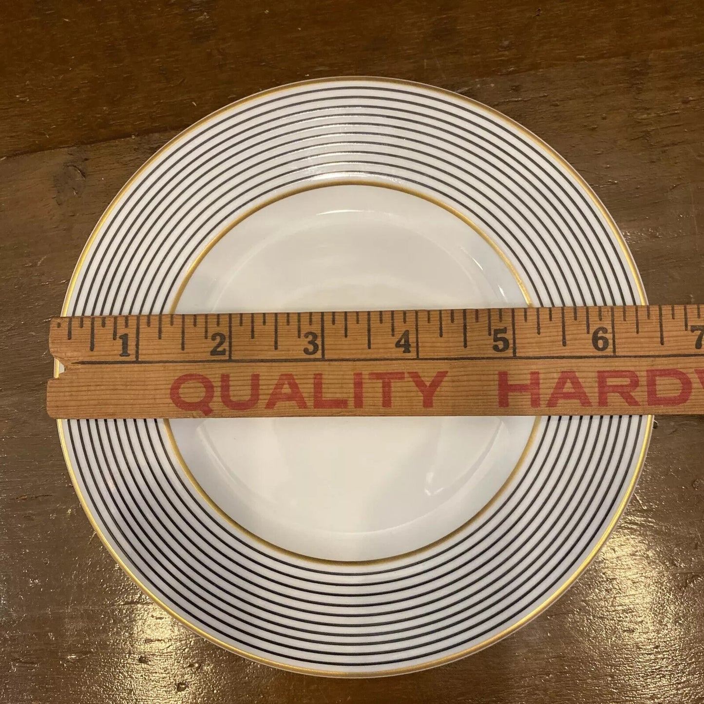 Raynaud Ceralene Crinoline Black 6 1/2" Bread Plate Limoges France 1990 BH235C