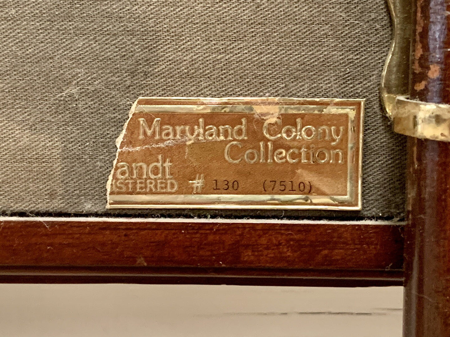 Antique Cherry Victorian Fire Pole Screen Stand w Tapestry