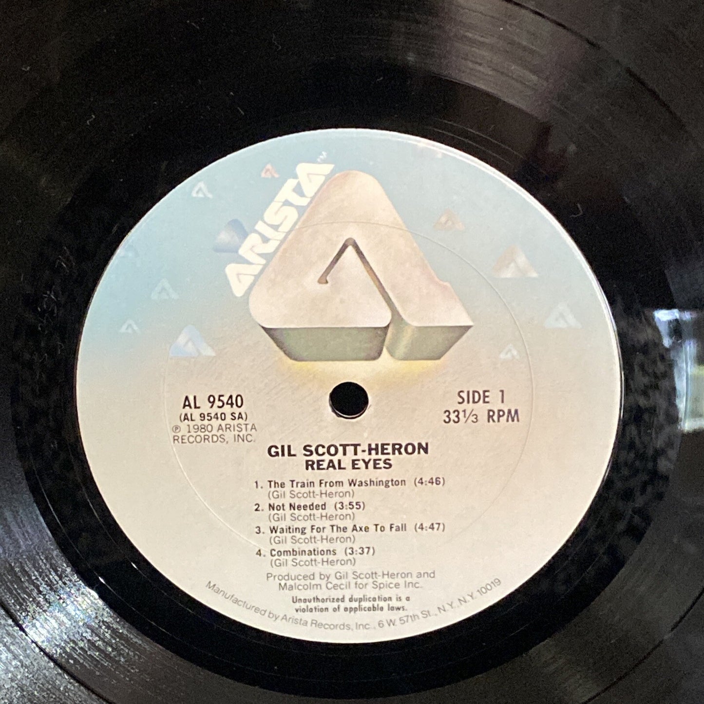 NM 1st PRESS GIL SCOTT-HERON Real Eyes ARISTA LP AL 9540