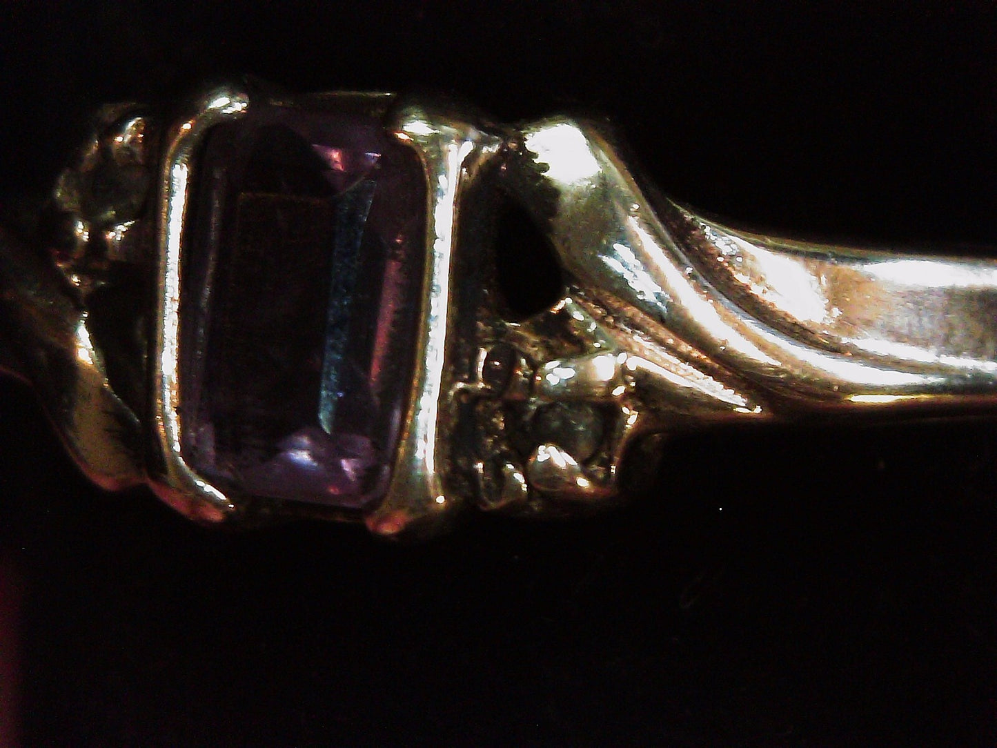 Avon Sterling Silver 925 Amethyst Stone Ring SZ 9.75 3.3g
