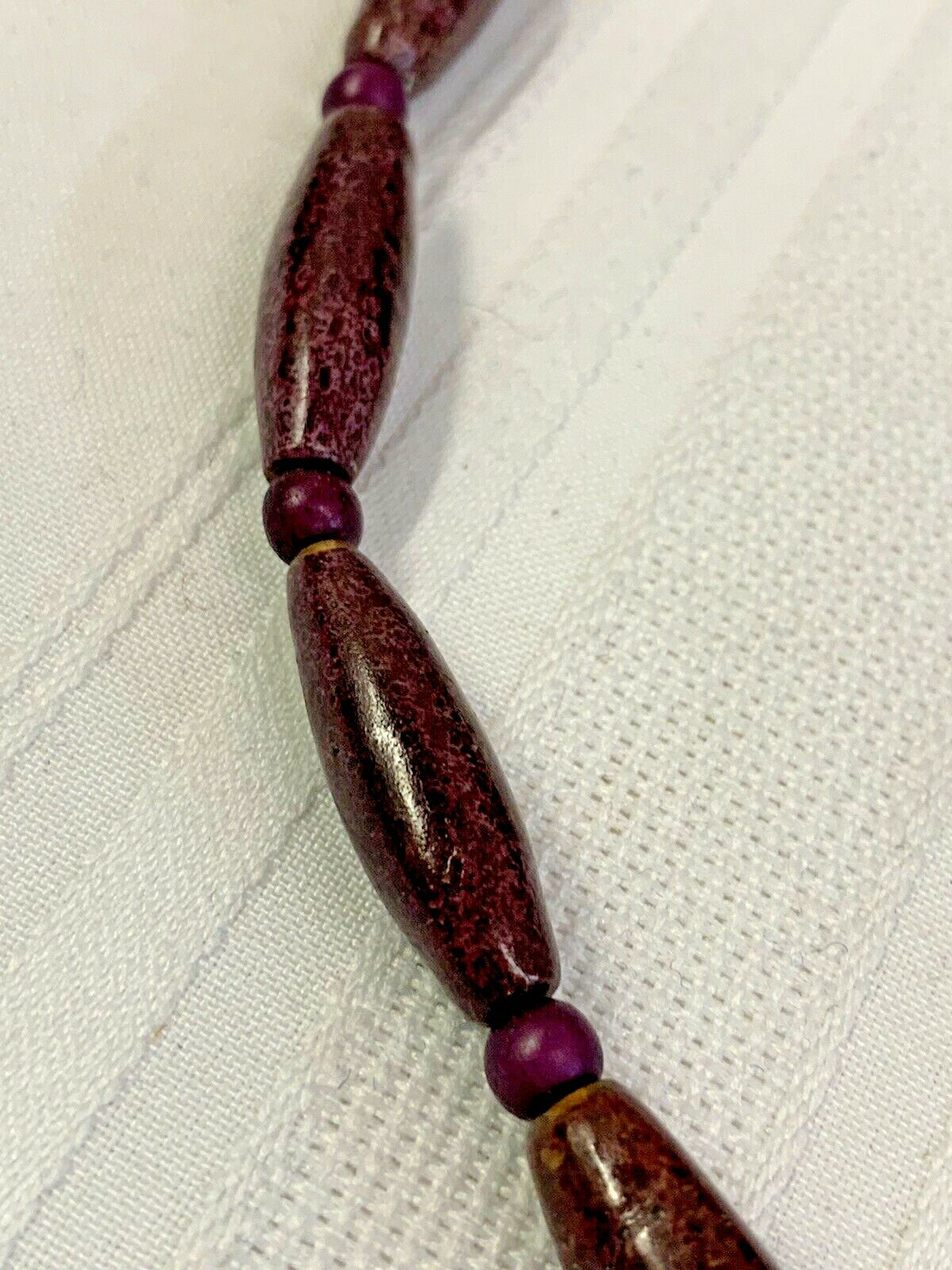 Inlaid Epoxy Green Resin Flower Necklace Beads Real stone burgundy Beads Vintage