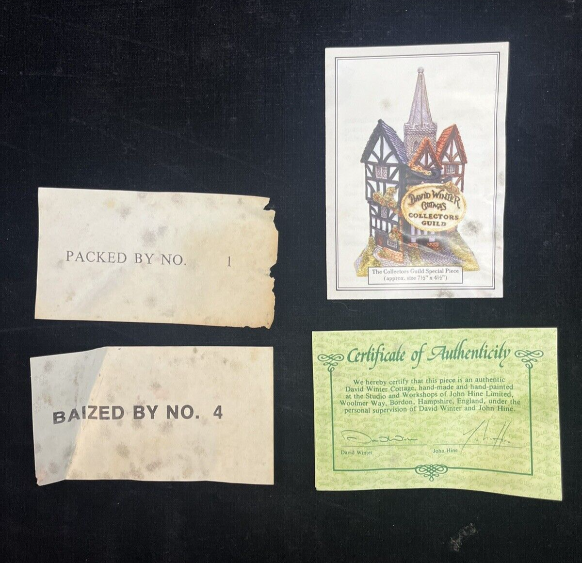 David Winter Cottages Robin Hood’s Hideaway Collectors No 1 Spring 1986 Vintage