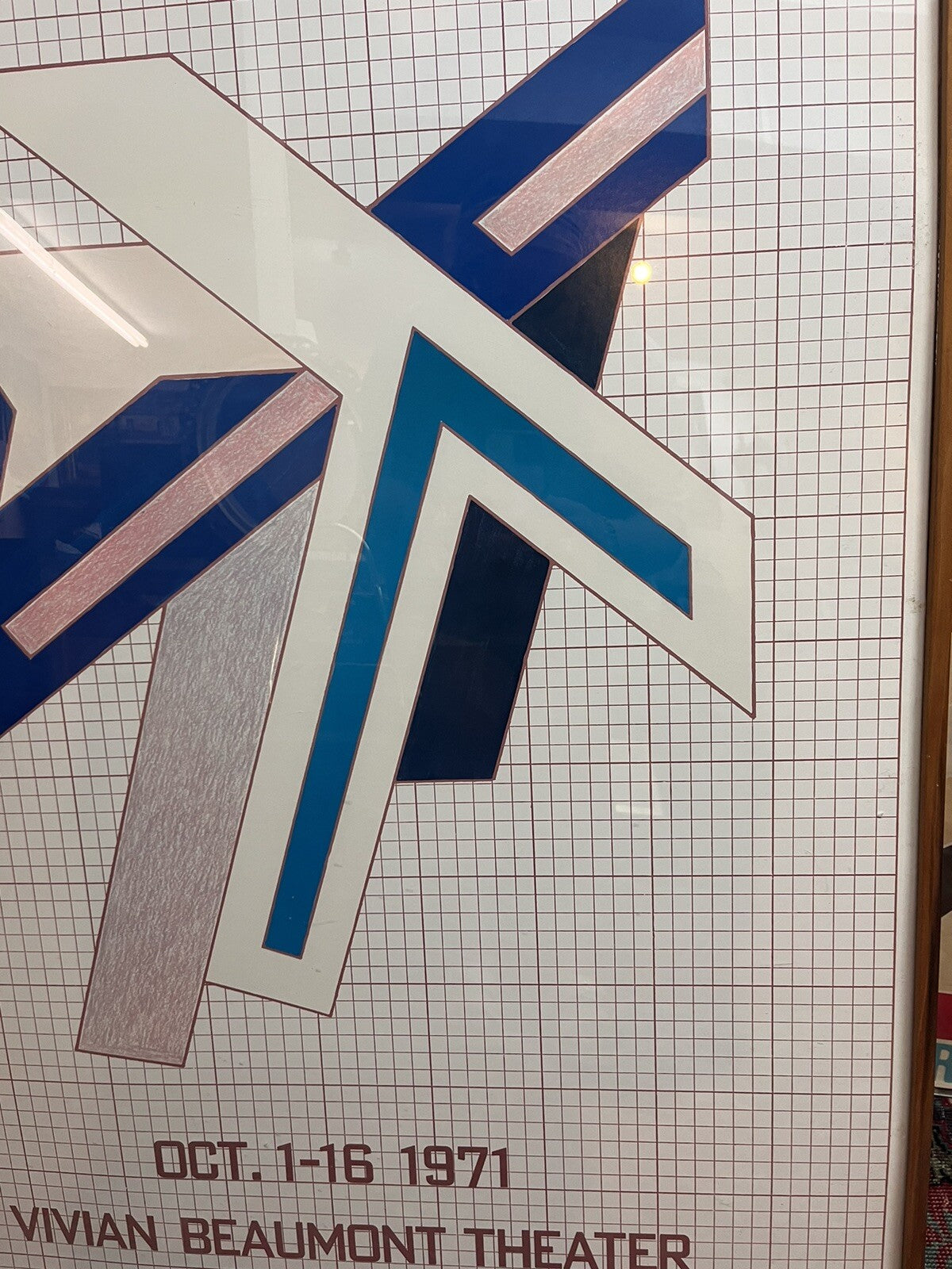 VTG Frank Stella Art 9th New York Film Festival Poster 1971 Lincoln Center BH70