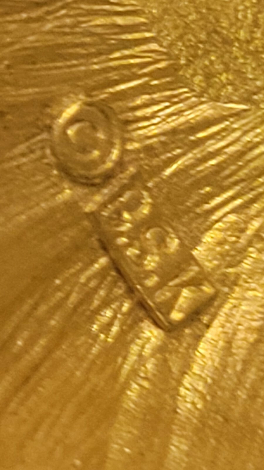 Vtg Signed BSK Textured Gold Tone Pearls Large Flower Brooch Pin