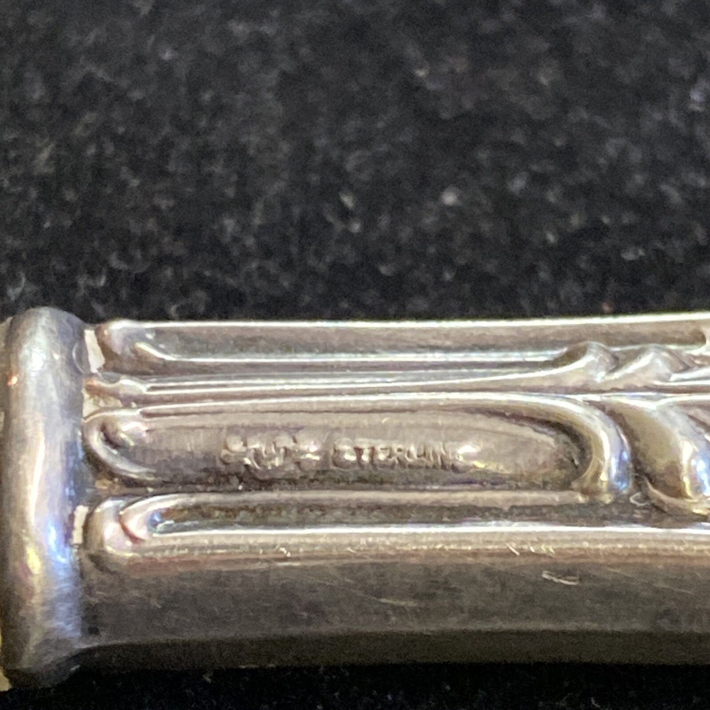 Frank M. Whiting Sterling "Lily" 10 1/4" Wooden Salad Serving Set