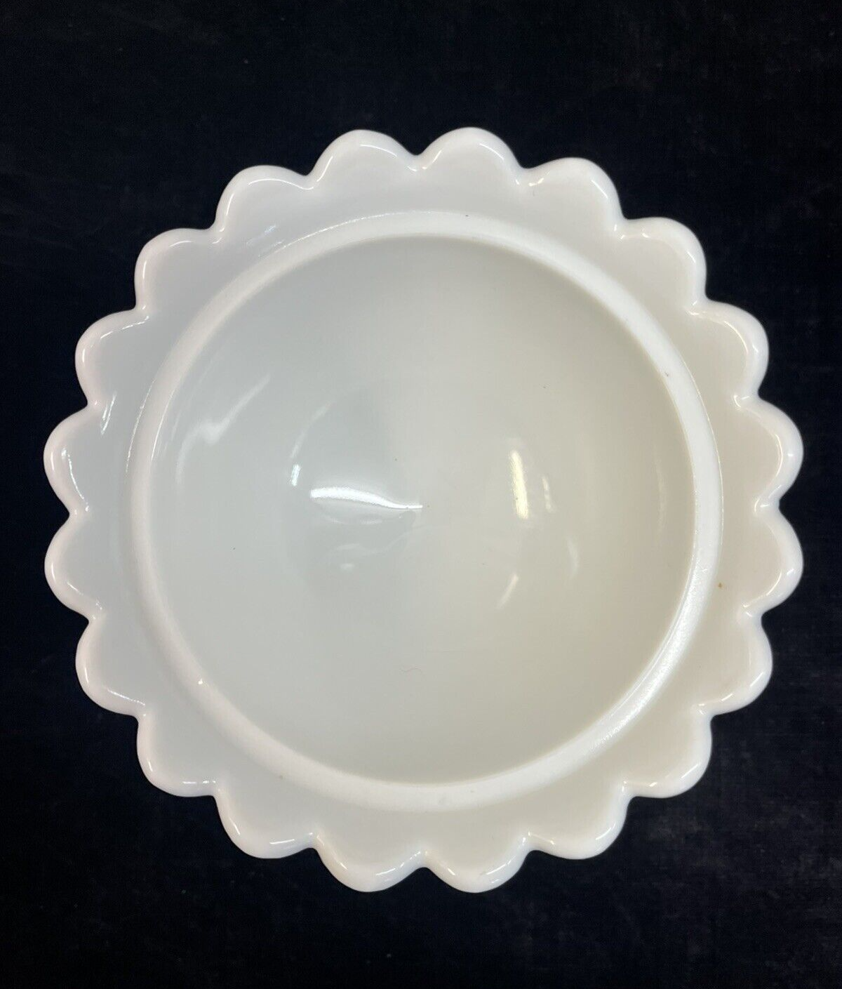 1978 Milk Glass Pedestal Candy Dish  Westmoreland artist signed 7 3/4" M A Lash