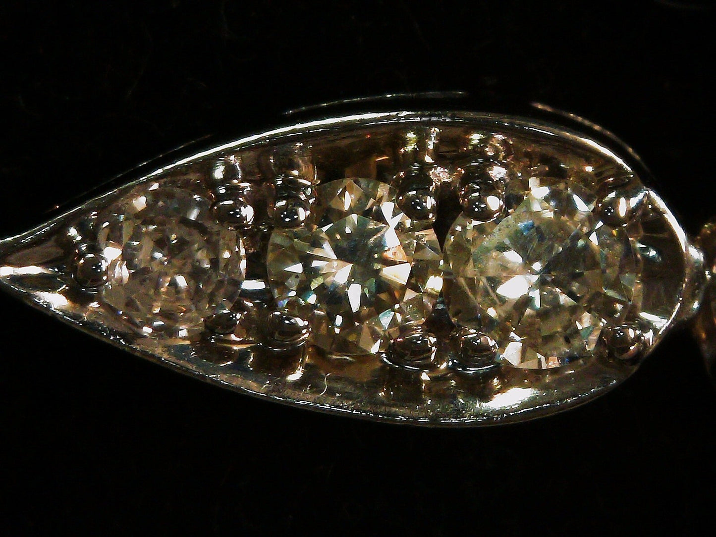 14K Gold 10 Diamond Approx 1.38 cts Pendant 2.9g SI1-SI2 TESTED Sterling Chain